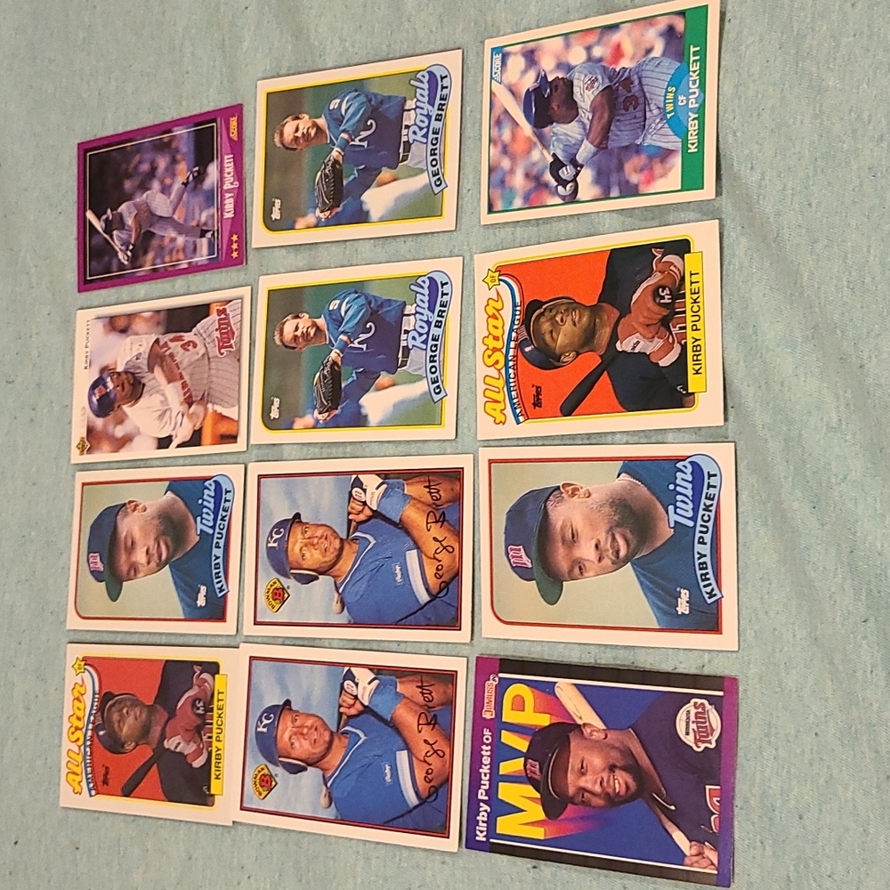 Pucket and George Brett Bundle 12 cards Gem Mint